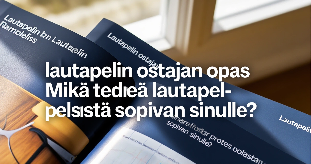Mikä tekee lautapelistä sopivan sinulle?